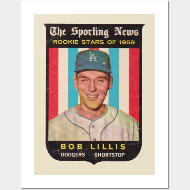 VINTAGE BASEBALL - THE SPORTING NEWS BOB LILLIS Wall Art by kedaiadon